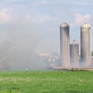 Grain Silo Fire in Baldwin Wisconsin