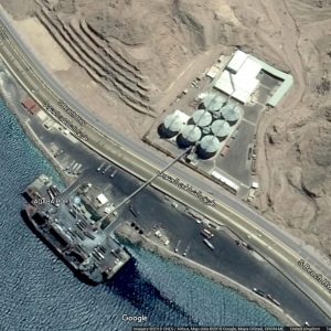 Grain silo explosion at port Aqaba in Jordan