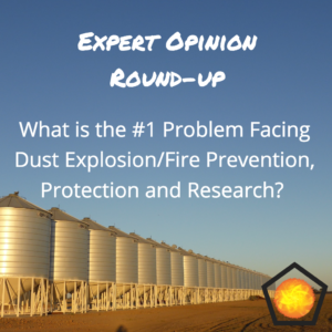 What is the #1 problem facing combustible dust explosion, fire prevention, protection and research?