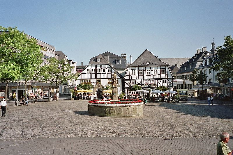 Marketplace in central Brilon. Photo by Markus Schweiss 