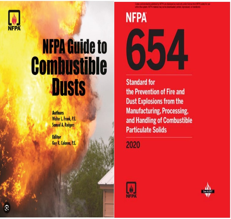 NFPA Combustible Dust Standards Guides for prevention of combustible dust explosions 