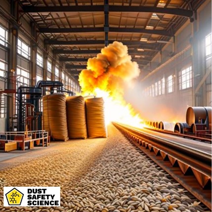 Combustible Dust explosion inside a Grain Manufacturing plant