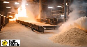 combustible dust and combustible dust explosion on conveyor belt