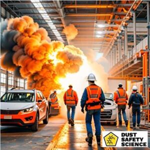 Combustible Dust Fire and Hazard in Automotive Manufacturing Facility