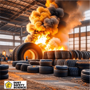 Combustible Dust Fire and Hazard in Rubber Manufacturing Facility