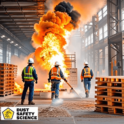 Combustible Dust Fire and Hazard in Wood Pallet Manufacturing Facility