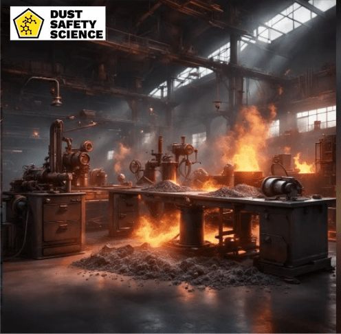 Combustible Dust Fire and Hazard in Metal Working Manufacturing Facility