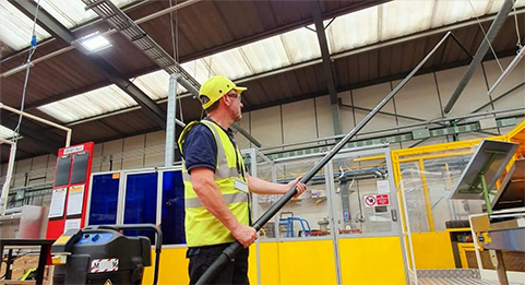 A moulded plastic fittings company in the UK used SpaceVac's ATEX cleaning system, to clean the entire facility in just four days, significantly minimizing downtime.
