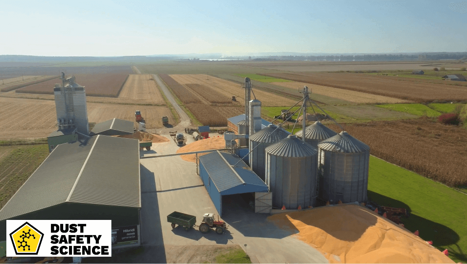 A picture of Grain Silos at a Grain Processing Facility