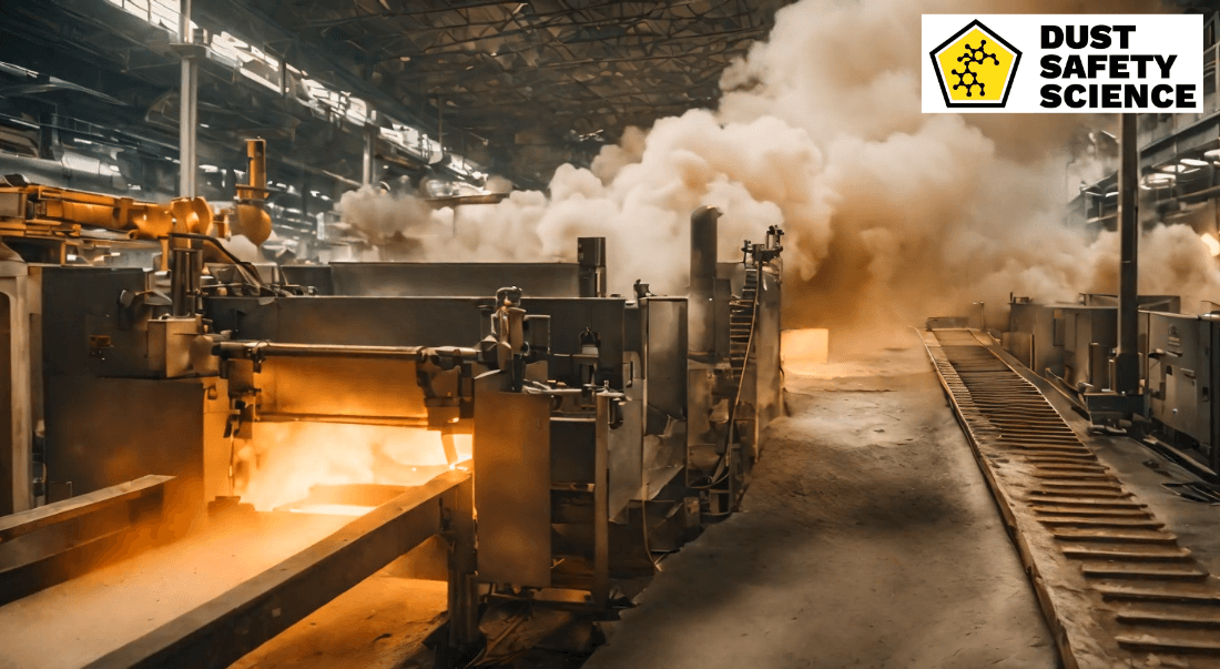 A picture of Magnesium Dust and a Combustible Dust Explosion, in a Metal Processing Facility