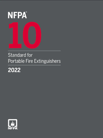 Image Credit: A picture of the NFPA 10 Standard for Portable Fire Extinguishers