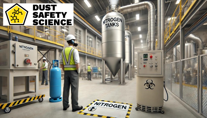 Nitrogen Tanks inside a Chemical Manufacturing Facility